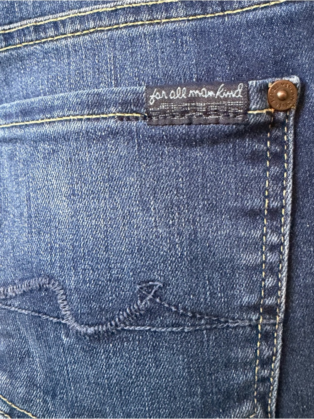 7 For All Mankind Ankle Gwenevere Mid Rise Skinny Jeans – Size 25 (26X26.5) - Picture 9 of 16